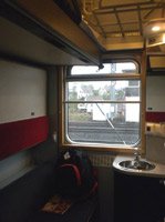 Sleeper on the train to Narvik