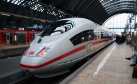 Dogs by train! An ICE train from the Netherlands to Germany at Frankfurt hauptbahnhof