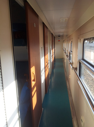 1st class sleeper corridor on Tazara train