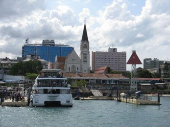 Dar es Salaam waterfront, with a fast ferry to Zanzibar
