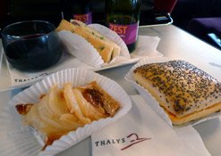 First class snack & wine on Thalys
