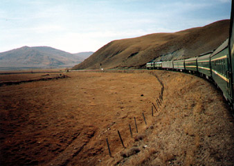 Train 4 crossing Mongolia