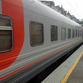 Exterior of Moscow-Vladivostok Train 2, the Rossiya