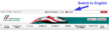 How to use trenitalia.com: Switch it to English