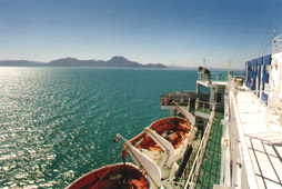 SNCM's ferry 'Liberte' approaches the bay of Tunis