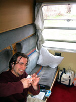 2-bed sleeper in daytime mode, on the Istanbul to Kars train