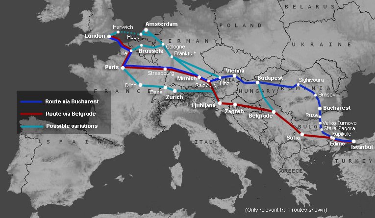 Map Of Europe Train Routes