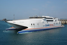 Condor Ferries high speed catamaran from Poole or Weymouth to Guernsey & Jersey