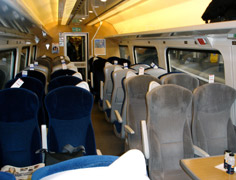 Standard class on a GNER train from London to Edinburgh