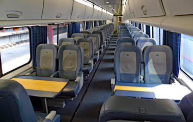 Business class seats on Amtrak's Acela Express
