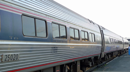 Amtrak trains:  Amfleet coaches on the New York to Chicago 'Lake Shore Limited'