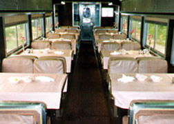 Amtrak Eastern trains:  heritage dining-car