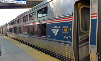 Amtrak Viewliner sleeping-car on the New York to Chicago 'Lake Shore Limited'
