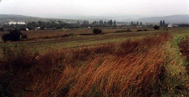 The battlefield at Balaclava in the Crimea, site of the famous Charge of the Light Brigade in 1854.