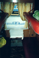 A 4-berth compartment on the 'Kiev Express'