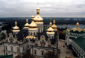 Monastery in Kiev in Ukraine.  Easy to reach by train!