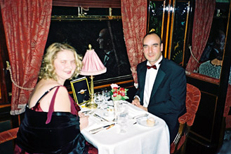 Dinner on the Venice Simplon Orient Express...