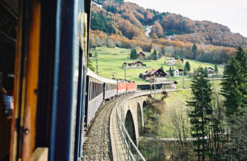 The Venice Simplon Orient Express in the Arlberg Pass...