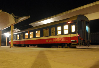 Beijing to Hanoi by train. The Vietnamese train from Dong Dang to Hanoi, seen at Dong Dang.