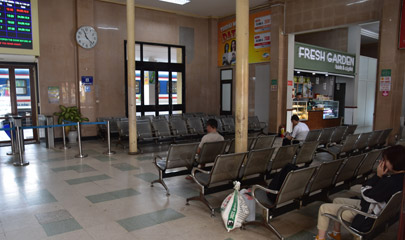 Inside Hanoi railway station