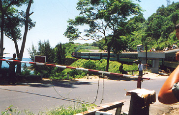 Hanoi-Saigon train S3 in the mountains between Hu� and Danang