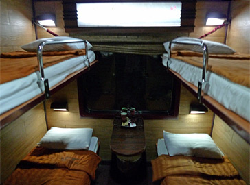 4-berth sleeper in the private 'Livitrans' sleeping-car from Hanoi to Hue & Danang