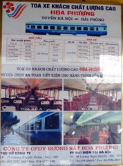 Poster advertising trains from Hanoi to Haiphong