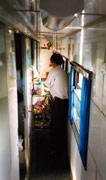 Refreshment trolley on train S3