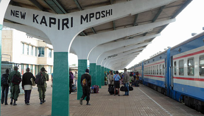 The train arrives at Kapiri Mposhi