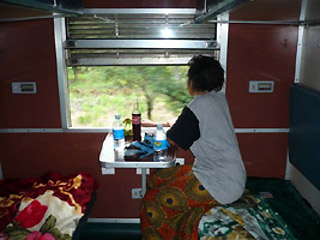 4-berth 1st class sleeper on the train from Dar es Salaam to Zambia