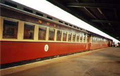 1952-built sleepers on the Bulawayo-Victoria Falls train in Zimbabwe