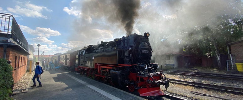 Morning train from Wernigerode to the Brocken about to leave