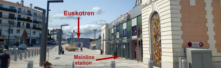 Hendaye SNCF & Euskotren stations