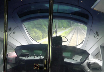 Train ICE-T, cabine de conduite "width =" 345 "height =" 240 "class =" shadow