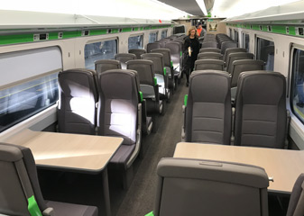 Inside a GWR train from London to Cardiff