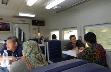 Buffet car on the Argo Dwipangga train