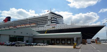 terminal qm2 cruise southampton transatlantic mary queen sailing york cunard mayflower usa dates taxi seat61