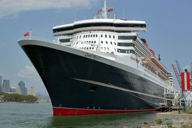 The Queen Mary 2 arrived in New York after a transatlantic crossing from Southampton