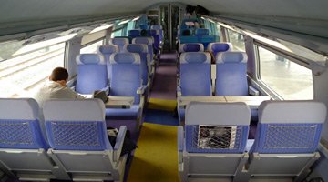 TGV Duplex upper deck 2nd class seats