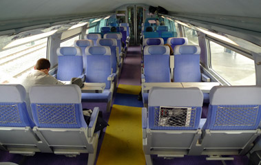 TGV Duplex upper deck 2nd class seats