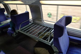 TGV Duplex:  Luggage racks