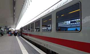 InterCity train from Amsterdam to Berlin