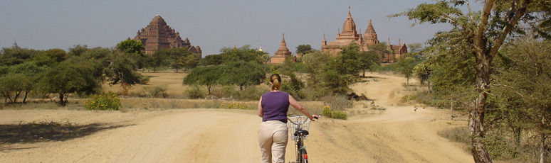 Exploring Bagan by bike