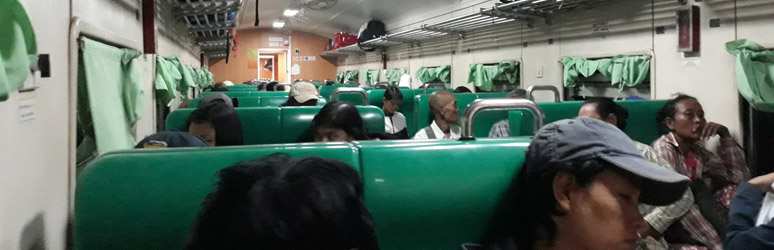 On the overnight train fro Yangon to Pyay