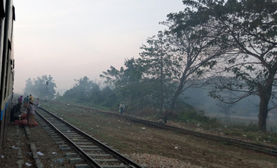 The train from Pyay to Yangon