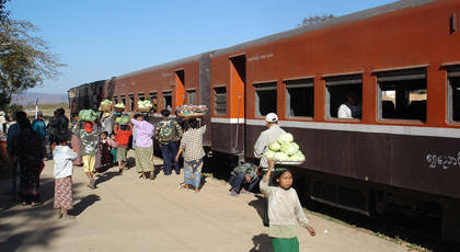 The Thazi to Shwenyaung (Inle Lake) train, Myanmar