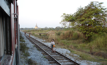 On the Rangoon (Yangon) to Mandalay train