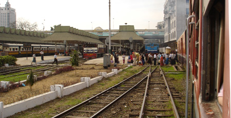Train to Mandalay leaves Rangoon (Yangon)
