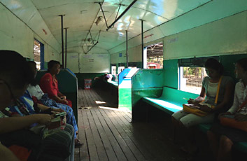 Inside a Yangon Circle Train