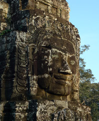 Face carving on Angkor Thom